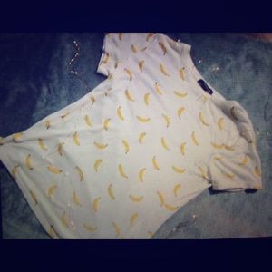 Forever 21 Short Sleeve Banana Print T-Shirt